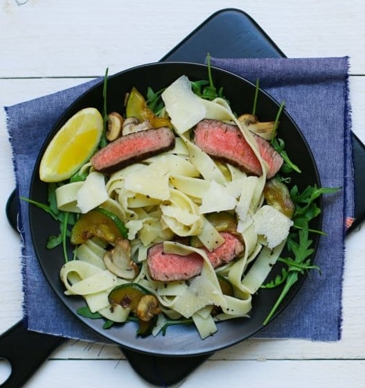 Truffeltagliatelle met entrecote